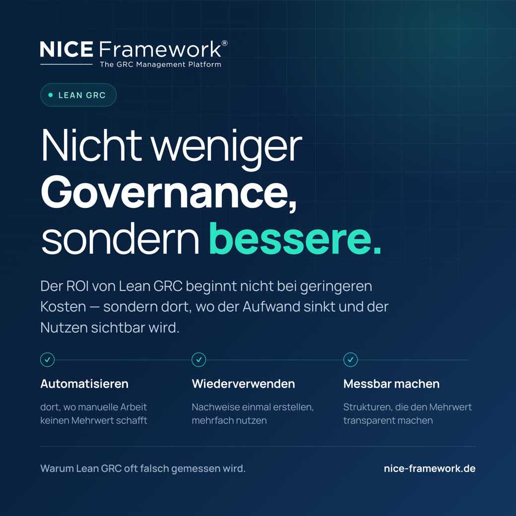 LinkedIn-Beitrag: Nicht weniger Governance, sondern bessere.